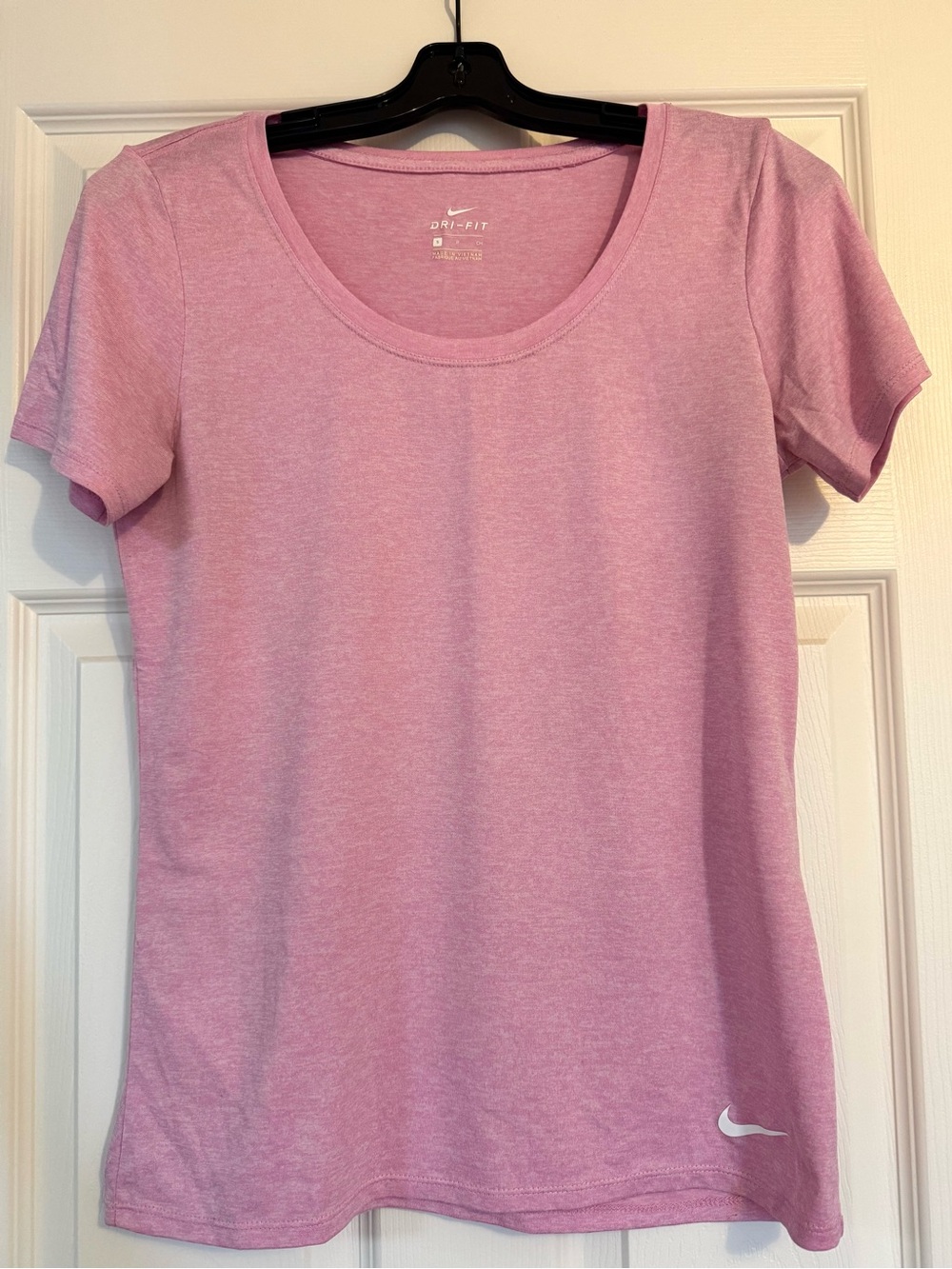 Nike Women's Pink Short-Sleeve Scoop Neck Tee